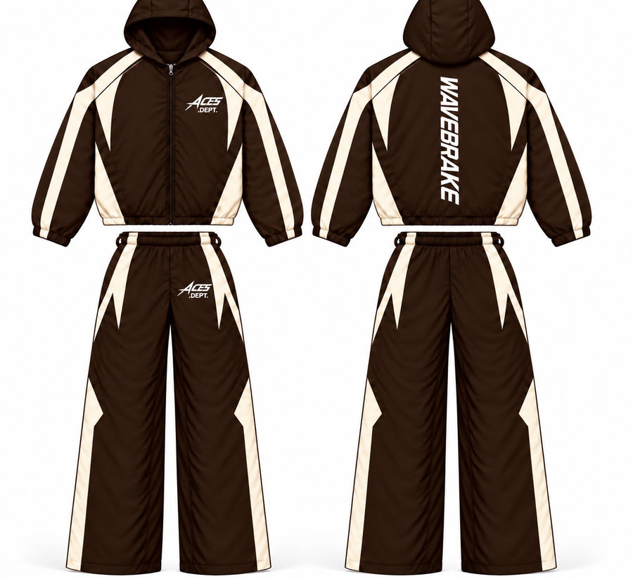 Brown / Cream Windbreaker